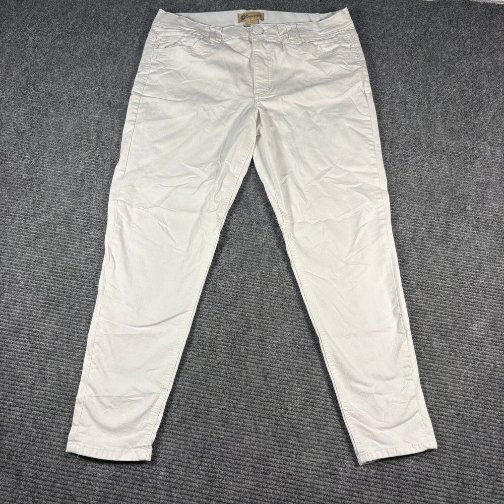 Democracy Pants Womens 16 White Excellent Ab Technology Slim Skinny Tapered
